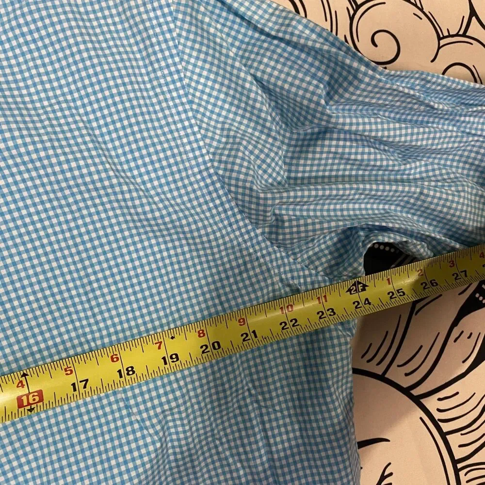 Polo Ralph Lauren Button Down Long Sleeve Shirt Mens XL Blue Plaid Preppy - Picture 5 of 6